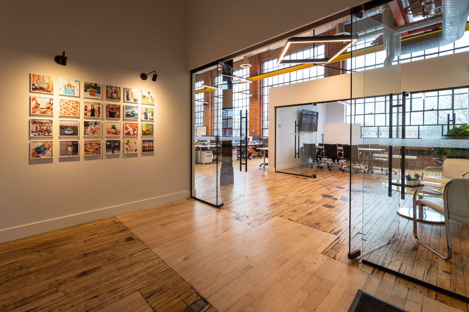 A warm corner of the 213 Sterling Road office